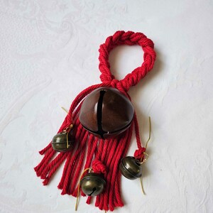 Red Witch Bells: Handmade Spiritual Home Ward Decor
