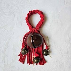 Red Witch Bells: Handmade Spiritual Home Ward Decor