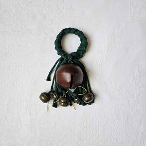 Handmade Witch Bells: Deep Green Spiritual Door Ward