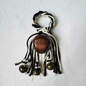 Handmade Witch Bells: Black & White Spiritual Home Ward Decor