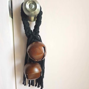 Handmade Witch Bells: Large Double Bells, Black Spiritual Ward