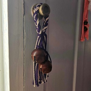 Handmade Witch Bells: Purple & White Spiritual Ward Decor