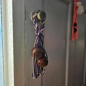 Handmade Witch Bells: Purple & White Spiritual Ward Decor