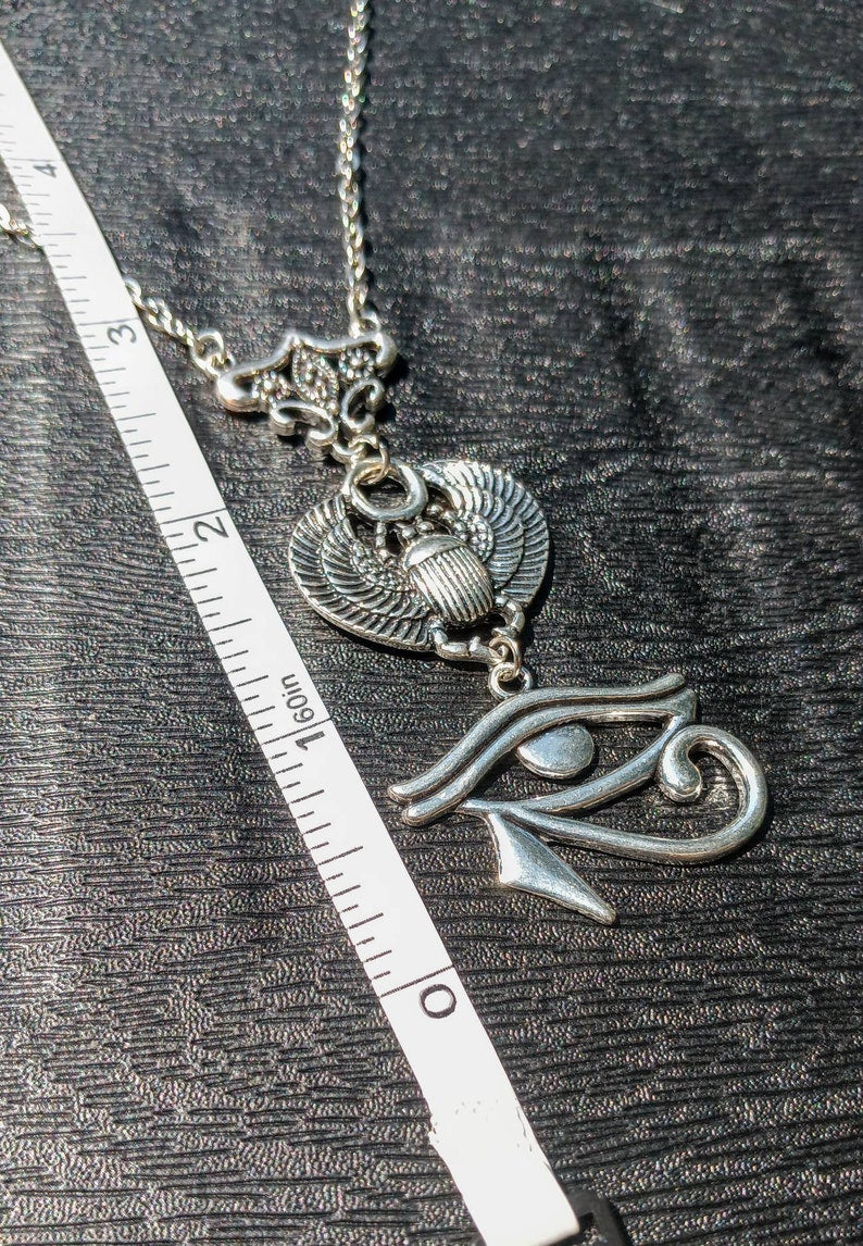 Eye Of Horus Amulet, Scarab Beetle Amulet, Protection Pendant, Egyptian Gods, Egyptian, Wejat Eye Amulet, Ancient Egypt, Eye of Protection