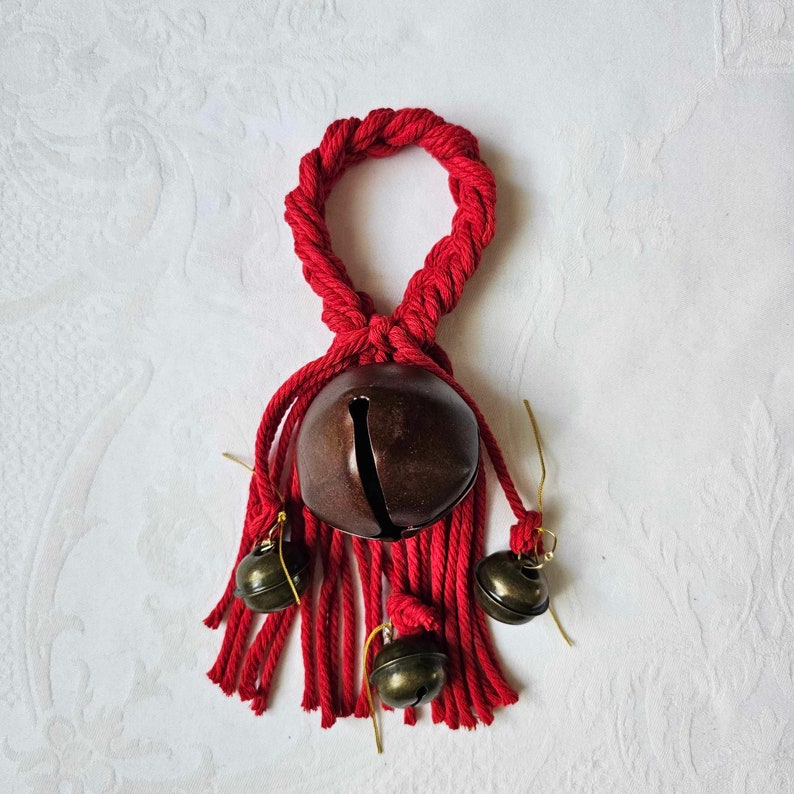 Red Witch Bells: Handmade Spiritual Home Ward Decor