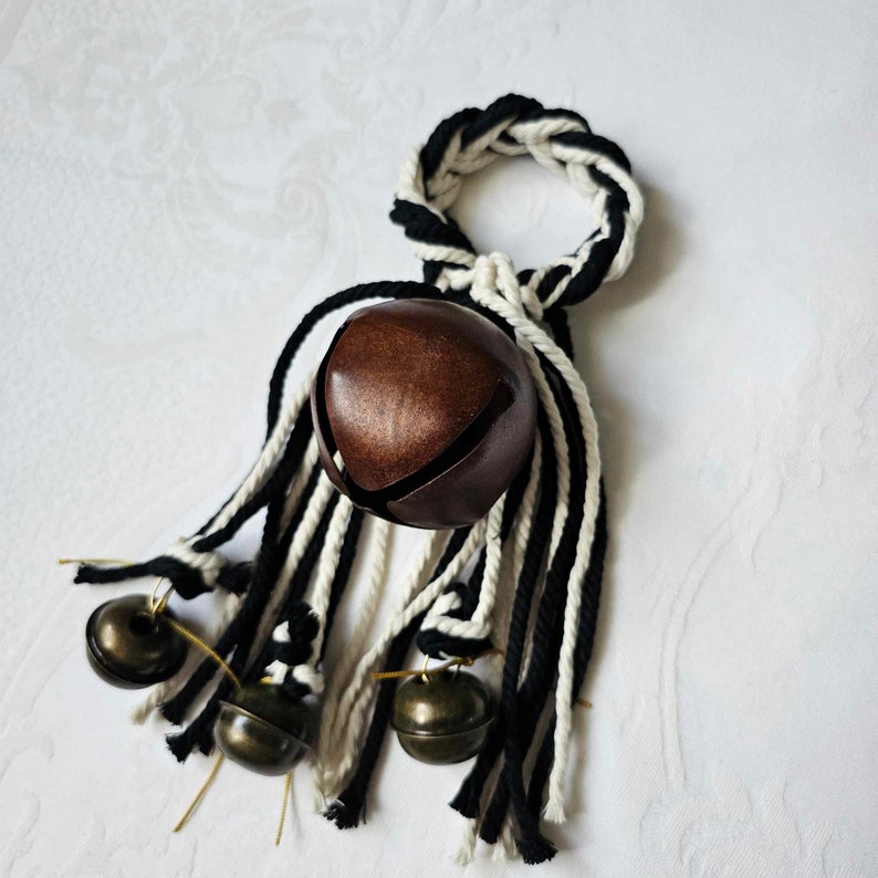 Handmade Witch Bells: Black & White Spiritual Home Ward Decor