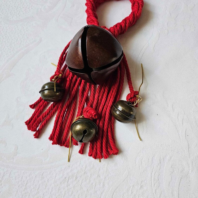 Red Witch Bells: Handmade Spiritual Home Ward Decor