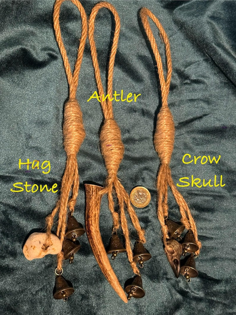 Traditional Witch Bells With Hares And Birds