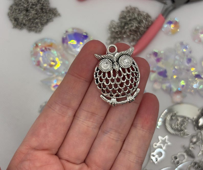 Crystal Suncatcher Kit, Owl & Moon 420pc Rainbow Light Catcher Craft Set, Boho Window Hanging, Gift for DIY Maker, Enchanted Home Accessory