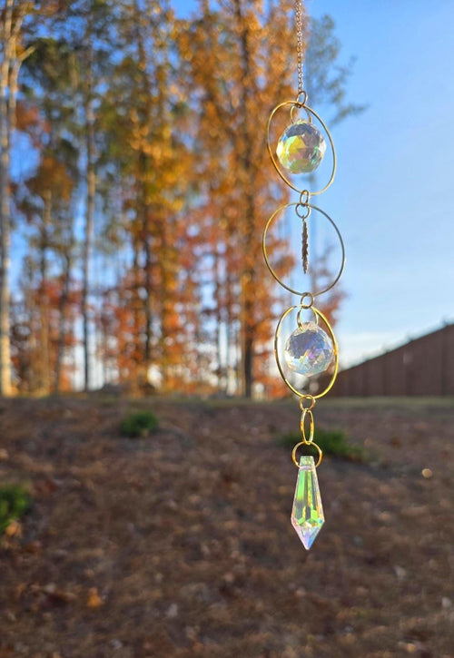 Celestial Sun Catcher • Crystal Window Prism • Rainbow Maker • Gothic Gift • Handmade Sunlight Catcher