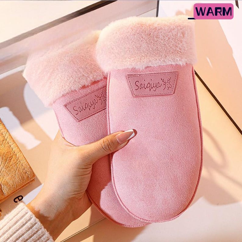 Plush Fleece Lined Mittens, Winter Hand Warmers