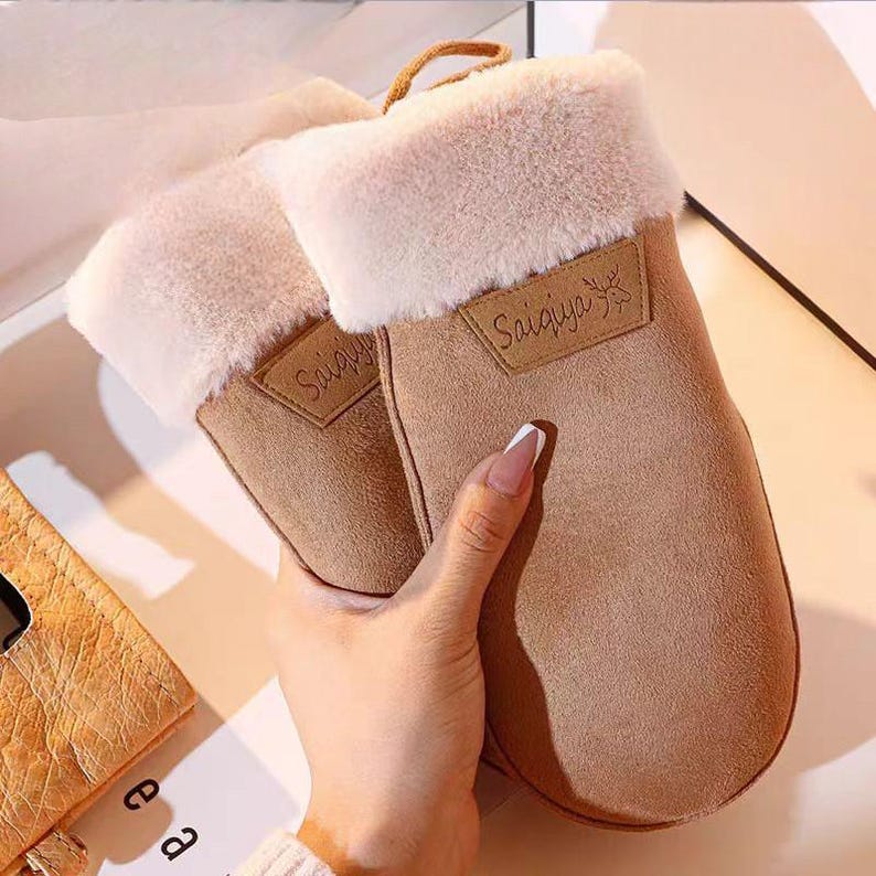 Plush Fleece Lined Mittens, Winter Hand Warmers