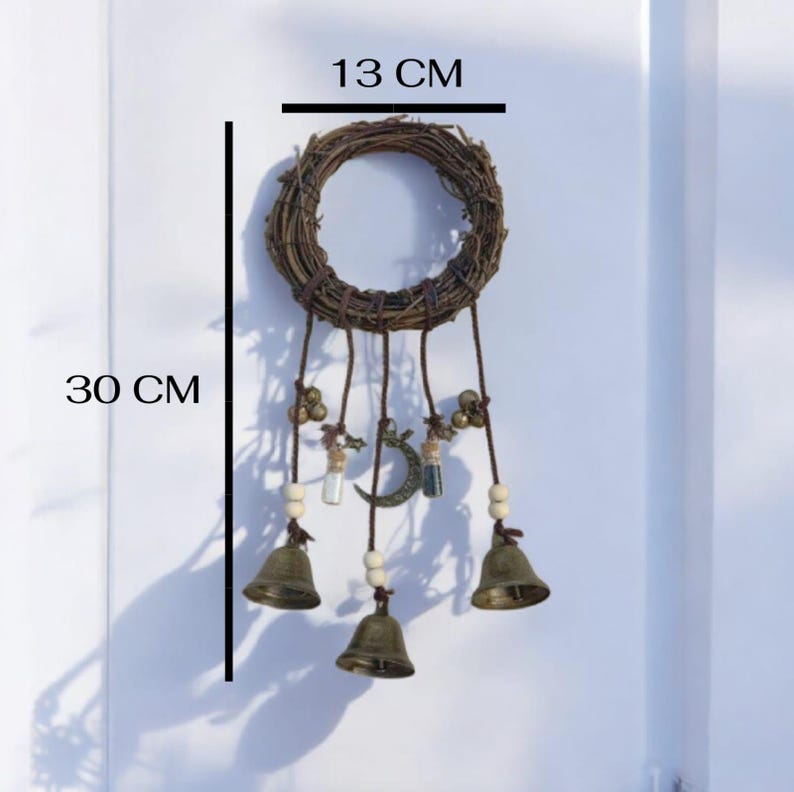 Classic Witch Protection Bell Witchy Bells for Spiritual Protection Decor Altar Door Wall Hanging